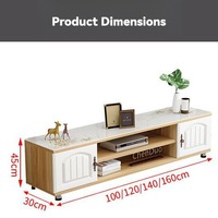 Meubles de salon de style européen pour espaces compacts Tables basses modernes minimalistes Meubles TV Bois d'ingénierie Verre trempé