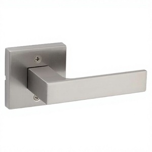 For Singapore <b>Dummy</b> Door Handle Single Sided Lever Closets French Double Doors Pantry Satin Nickel Non-Turning Reversible - Product Image 4