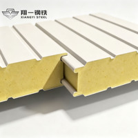 Panneau sandwich en polyuréthane PU à application multi-scènes, double usage pour murs et toitures, matériau de construction de villas préfabriquées