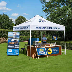 Tienda de exhibición comercial de aleación de aluminio personalizada fácil negro pop-up tente pop-up 10x10 tienda emergente <span class=keywords><strong>para</strong></span> negocios - Product Image 5