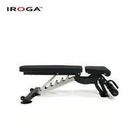 Équipement de musculation Iroga Fitness, banc FID réglable - musculation, structure en acier allié métallique, charge maximale 350 kg
