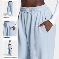 Damen 2-Teiliges Lounge-Set Kurzarm-T-Shirt und Hochtaillierte Weite Jogginghose mit Seitenstreifen Lässige Streetwear Sportbekleidung