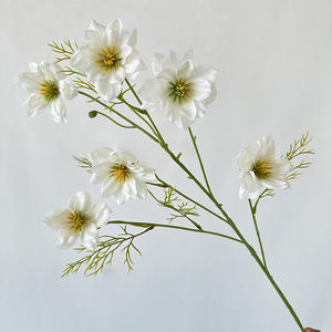 Fleur artificielle en spray <span class=keywords><strong>Cosmos</strong></span> en polyester vert thé, 75 cm, conçue sur mesure, populaire pour la remise des diplômes, Halloween, la fête des mères - Product Image 1