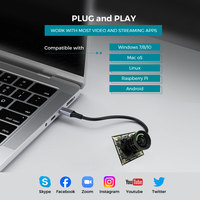 Module de caméra de vision nocturne à faible luminosité USB 1/1.8 capteur coms HD1080P 60fps objectif f1.0 pour la prise de vue en environnement faiblement éclairé