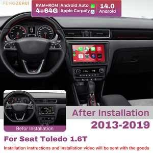 Para Seat <span class=keywords><strong>Toledo</strong></span> 2013-2019, Carplay, Radio con Pantalla Táctil de 9'' Android, Navegación GPS, Sistema de Música para Auto, Pantalla 720P, Carplay - Product Image 1