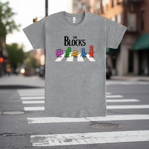 T-shirt The Blocks grigia, unisex per adulti, promozionale - Product Image 3