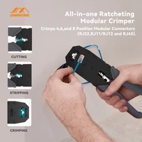 Kit d'outils réseau JM-GTW5N Pince à dénuder et testeur de câble RJ45 Ensemble d'outils avec connecteur de câble inclus