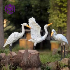 Lámpara artística de egretas en fibra de vidrio 3D para decoración de parques de atracciones y centros comerciales al aire libre, con clasificación IP65 para decoración de escaparates. - Product Image 3