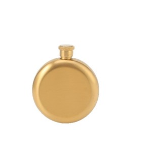Gourde de luxe portable en acier inoxydable doré de 1/2/3/5/8 oz, vente en gros - Product Image 4