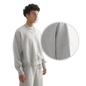 Felpa Casual da <span class=keywords><strong>uomo</strong></span> di marca alla moda in cotone 100% a maglia ampia ampia girocollo pesante modello stampato allentato di alta qualità - Product Image 3