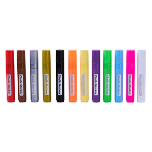 Marqueurs de <span class=keywords><strong>craie</strong></span> <span class=keywords><strong>liquide</strong></span> permanents 12 couleurs, marqueurs de peinture pour fenêtre jumbo de 15 mm pour tableau blanc - Product Image 3