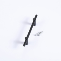 Poignée de placard longue en forme de T en acier inoxydable 304 noir mat pour meubles