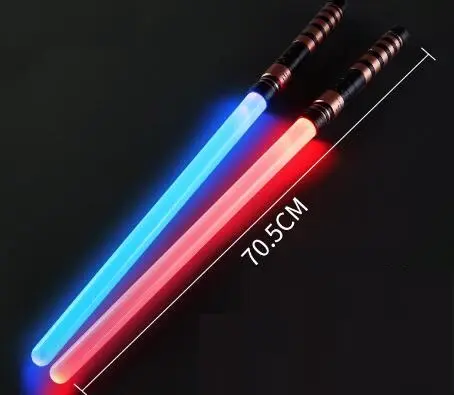 Hot lightsaber mainan plastik, berwarna-warni cahaya laser dapat ditarik 70.5cm/hadiah liburan
