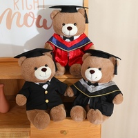 Ours en peluche de 30 cm pour la remise des diplômes, en stock, 8 couleurs, cadeau pour les diplômés, vente en gros aux États-Unis