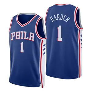 2022 76er Jersey Hot Press Broderie <span class=keywords><strong>Maillot</strong></span> <span class=keywords><strong>de</strong></span> <span class=keywords><strong>basket</strong></span>-ball <span class=keywords><strong>de</strong></span> qualité populaire - Product Image 6