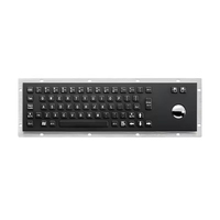 Clavier industriel métallique USB filaire avec trackball, étanche IP65, compatible avec Windows/Linux/Mac pour machine CNC