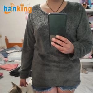 Ehanking เสื้อสเวตเตอร์ถักผู้หญิง, เสื้อกันหนาวให้ความอบอุ่นแบบสวมหัวสีพื้นนุ่มใส่สบาย - Product Image 6