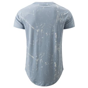 T-shirt décontracté tricoté à manches courtes, col rond, avec logo personnalisé, coupe oversize, 100% coton, imprimé tie-dye, écologique, livraison rapide, vente en gros à prix abordable - Product Image 3