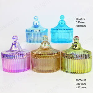 Vendita calda classic carousel vasi vaso di <span class=keywords><strong>vetro</strong></span> trasparente giostra formato differente decorativi <span class=keywords><strong>vintage</strong></span> di candela di <span class=keywords><strong>vetro</strong></span> vasi - Product Image 5