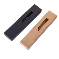Boîte promotionnelle à stylo bon marché Emballage en papier pliable personnalisé avec fenêtre pour vérifier les produits