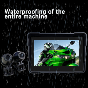 Pantalla de vídeo lelv para motocicleta de <span class=keywords><strong>5</strong></span> <span class=keywords><strong>pulgadas</strong></span> inalámbrica Apple Carplay Android Auto navegación portátil Gps Ipx7 pantalla impermeable - Product Image 4