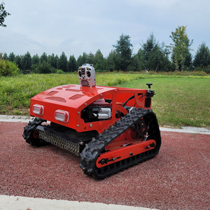 Tondeuse à gazon télécommandée sur chenilles, alimentée par batterie 48 V, lame rotative de broyage, qualité professionnelle, capacité de 100 L - Product Image 1