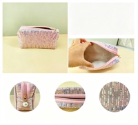 Trousse de Maquillage à Paillettes Verticales DICHOS – Grande Capacité, Pochette de Voyage Scintillante pour Cosmétiques, Sac de Toilette Étincelant pour Femme