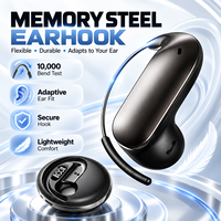 Earbud Open-Ear 2026 X56 OWS 6.0 dengan Terjemahan 150 Negara, Pengait Kawat Memori 12mm, Layar Digital, Tahan Air IPX-3, Sentuh