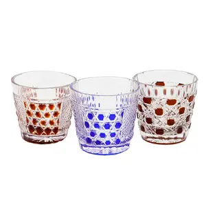 Venda quente Novo Estilo Japandi Engrossado Vidro De Cristal Whiskey Shot Vinho Copo Ponto Pequeno com Estilo Japonês para Presentes