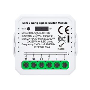 Zigbee 3.0 tuya thông minh 2CH tiếp sức mô-đun RF 2.4GHz điều khiển từ xa chuyển đổi ánh sáng làm việc với Alexa Google Home Gateway <span class=keywords><strong>Hub</strong></span> - Product Image 1