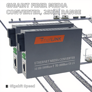 DSEE HTB-GS-03 A&B Precio de Fábrica en China, Convertidor de Fibra Óptica Gigabit TCP FTTH 10/100/1000M, 25KM SC RJ45 - Product Image 2