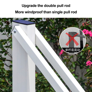 Parasol de jardin cantilever tendance pour l'extérieur, avec éclairage LED solaire et bases incluses - Product Image 3