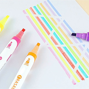 Marqueurs double embout en forme de ciseau, en stock, sans bavure, s'effaçables, couleurs <span class=keywords><strong>pastel</strong></span>, encre à séchage rapide pour le dessin artistique - Product Image 4