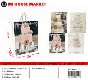 Sacchetto Regalo in Carta con Stampa a Caldo e Laser Argento per Torta di Compleanno e Feste - Product Image 3