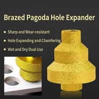 Foret diamanté à pas variable M10 brasé sur mesure, foret diamanté pagode brasé dentelé pour carreaux de céramique et granit – Approvisionnement direct usine
