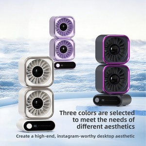 Nouveau modèle 2026 – Mini <span class=keywords><strong>ventilateur</strong></span> de circulation rechargeable avec affichage numérique, portable, <span class=keywords><strong>silencieux</strong></span> et puissant, double tête <span class=keywords><strong>pour</strong></span> bureau - Product Image 3