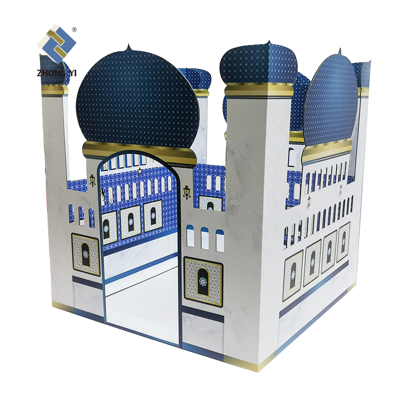 Образовательная сборка раскраски, 3D картина, бумага, картон, мечеть, игровой домик
