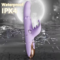 3-in-1 Vollautomatischer Tragbarer Vibrator IPX7 Wasserdicht USB Wiederaufladbar Geräuscharmer Starker Schock-Massagestab für Erwachsene Sexspielzeug