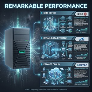 Nouveau serveur tour HPE ProLiant ML30 Gen11, Intel Xeon E2400, 16 Go DDR5, 4 baies LFF, Hot Plug, pour petites entreprises et bureaux, serveur de stockage - Product Image 2