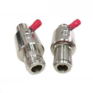 <span class=keywords><strong>Protector</strong></span> contra Sobretensiones N Hembra a N Hembra para Montaje en Panel, IP67 con Tubo de Gas de 90 V, 50 Ohmios, DC-3GHz - Product Image 1