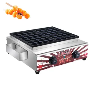 Machine à double plaque électrique commerciale japonaise takoyaki, en acier inoxydable, pour boulettes de poisson, barbecue, Grill, Restaurant