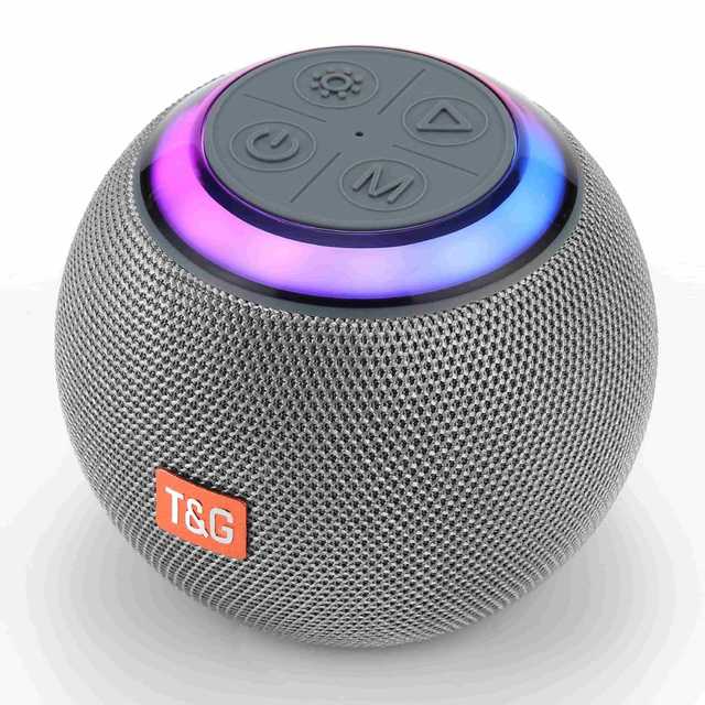 TG683 RGB LED Boombox BT Speaker Wireless Portable Speakers Mini Music Box Loudspeaker Round Ball Sound belt handle hook