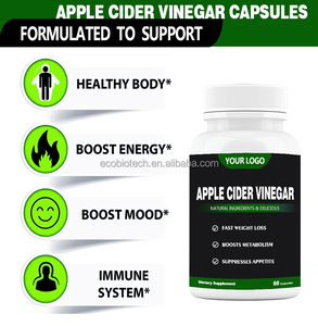 Kapsul cuka sari apel ACV suplemen wanita dan pria Vegan antioksidan kapsul cuka Apel - Product Image 3