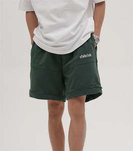 กางเกงขาสั้นลำลองผู้ชายผ้าวอร์สเตดเอวยางยืดสูงระบายอากาศได้ดีปักโลโก้ด้านหน้าตามแบบที่ผู้ผลิตกำหนด - Product Image 2