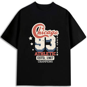 Camiseta Chicago Athletic 93 Sport Division Champions para Hombre, Cuello Redondo de Algodón, 100% Stock en EE. UU. - Product Image 1