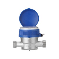 Compteur d'eau intelligent en cuivre de 1/2 pouce, type rotor mécanique domestique, jet unique froid, haute performance ISO-4064, garantie 3 ans
