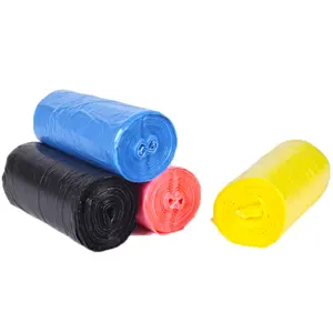 6 colori per uso domestico 5 rotoli fodera per bidone della spazzatura usa e getta sacchetto della spazzatura in plastica coperchio per rotolo sacchetti per contenitori per rifiuti domestici