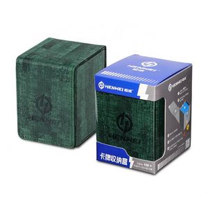 Boîte à cartes à rabat personnalisable en cuir PU résistant aux rayures FX Professional pour jeux de société - Product Image 4