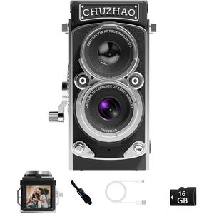 Máy ảnh kỹ thuật số mini cổ điển CHUZHAO, kiểu TLR, nhỏ gọn, bỏ túi, quay video 1080P FHD, ảnh 12MP, hình ảnh 4K - Product Image 1