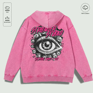Sudadera con Capucha 100% Algodón Lavado con Estampado Gráfico de Stranger Studio, Varios Colores - Product Image 5